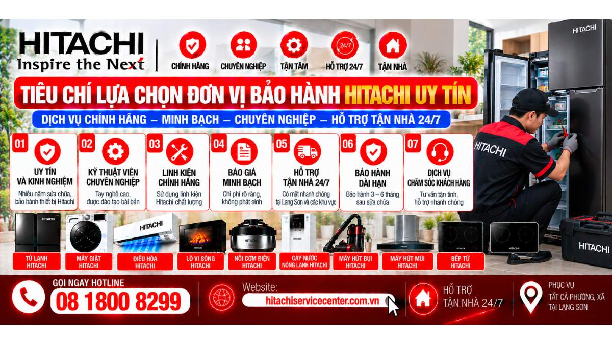 Tiêu chí lựa chọn đơn vị bảo hành Hitachi uy tín https://hitachiservicecenter.com.vn/ Hotline: 08 1800 8299