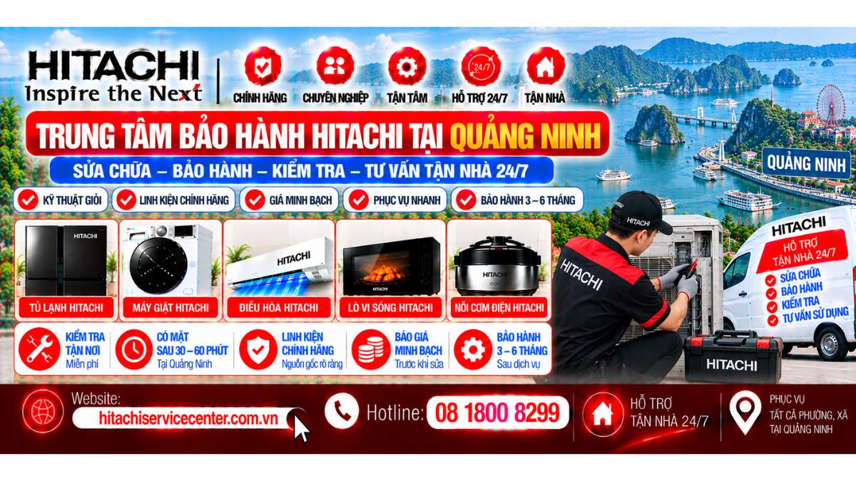 Trung Tâm Bảo Hành Hitachi Tại Quảng Ninh https://hitachiservicecenter.com.vn/ Hotline: 08 1800 8299